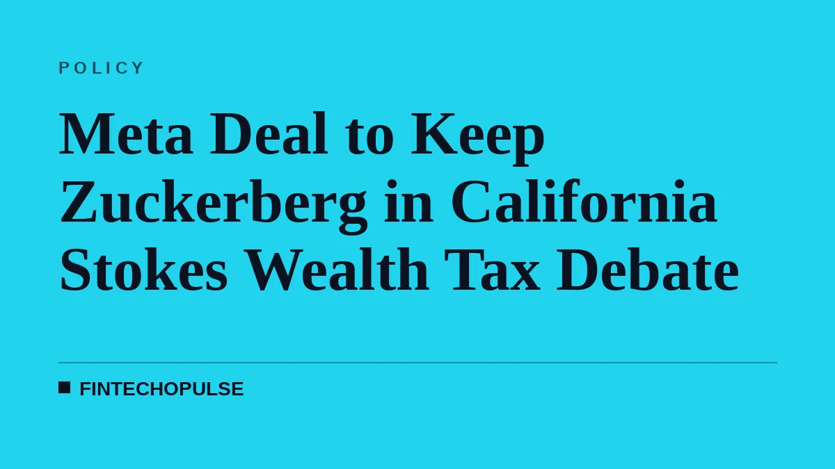 Meta Deal to Keep Zuckerberg in California Stokes Wealth Tax Debate