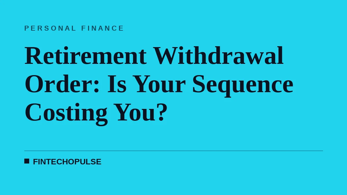 Retirement Withdrawal Order: Is Your Sequence Costing You?