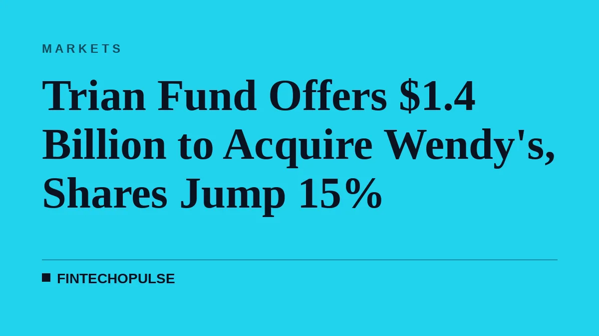 Trian Fund Offers $1.4 Billion to Acquire Wendy's, Shares Jump 15%