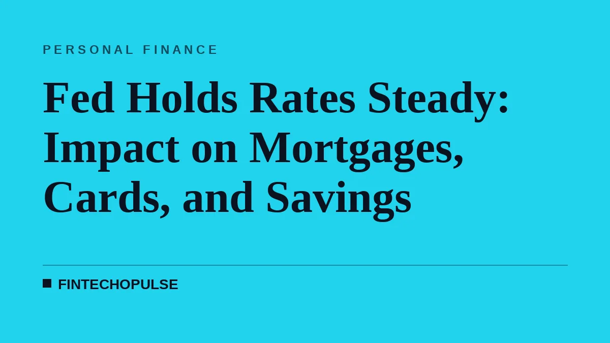 Fed Holds Rates Steady: Impact on Mortgages, Cards, and Savings