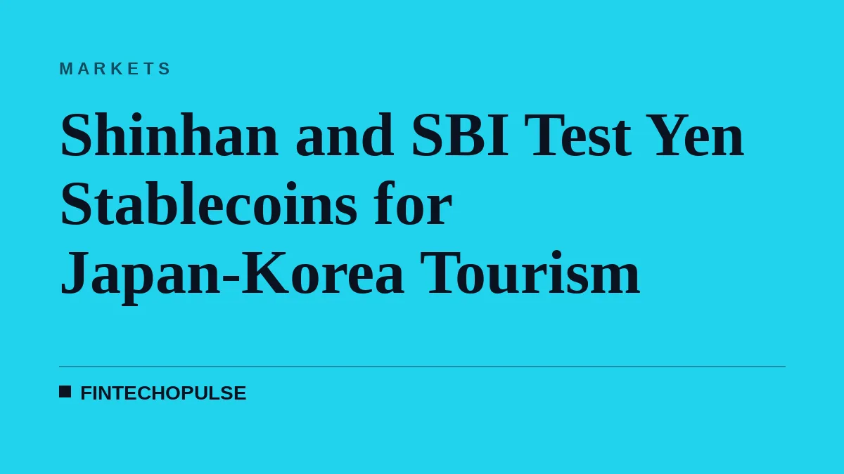 Shinhan and SBI Test Yen Stablecoins for Japan-Korea Tourism