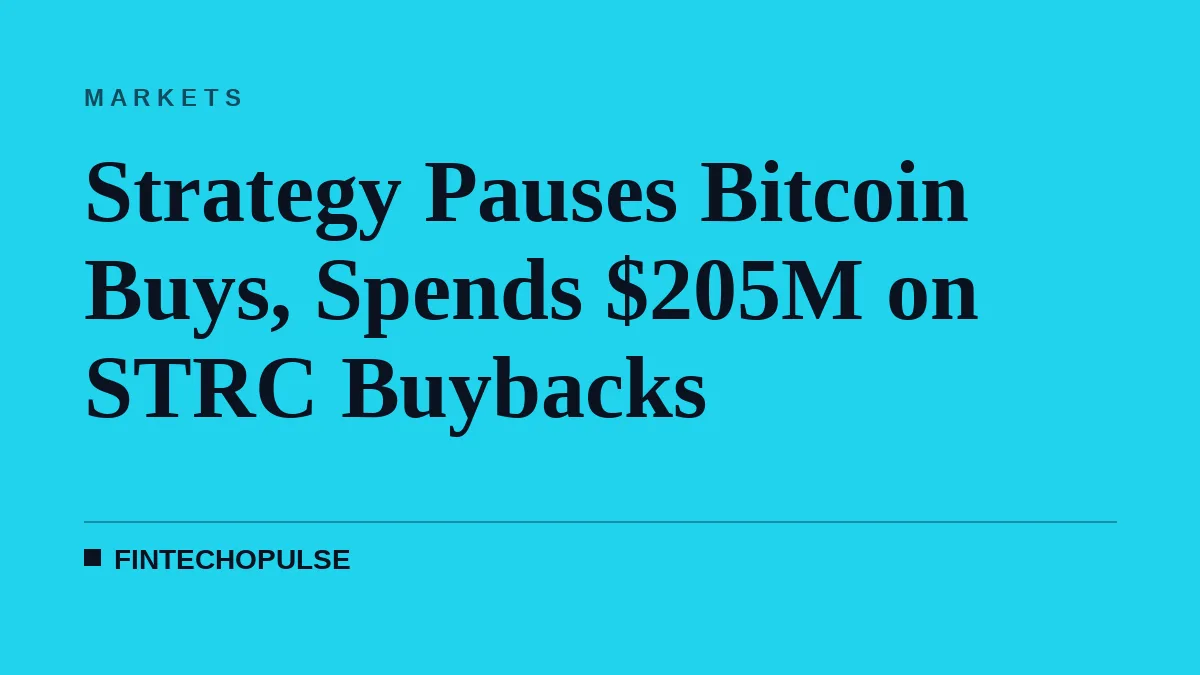 Strategy Pauses Bitcoin Buys, Spends $205M on STRC Buybacks