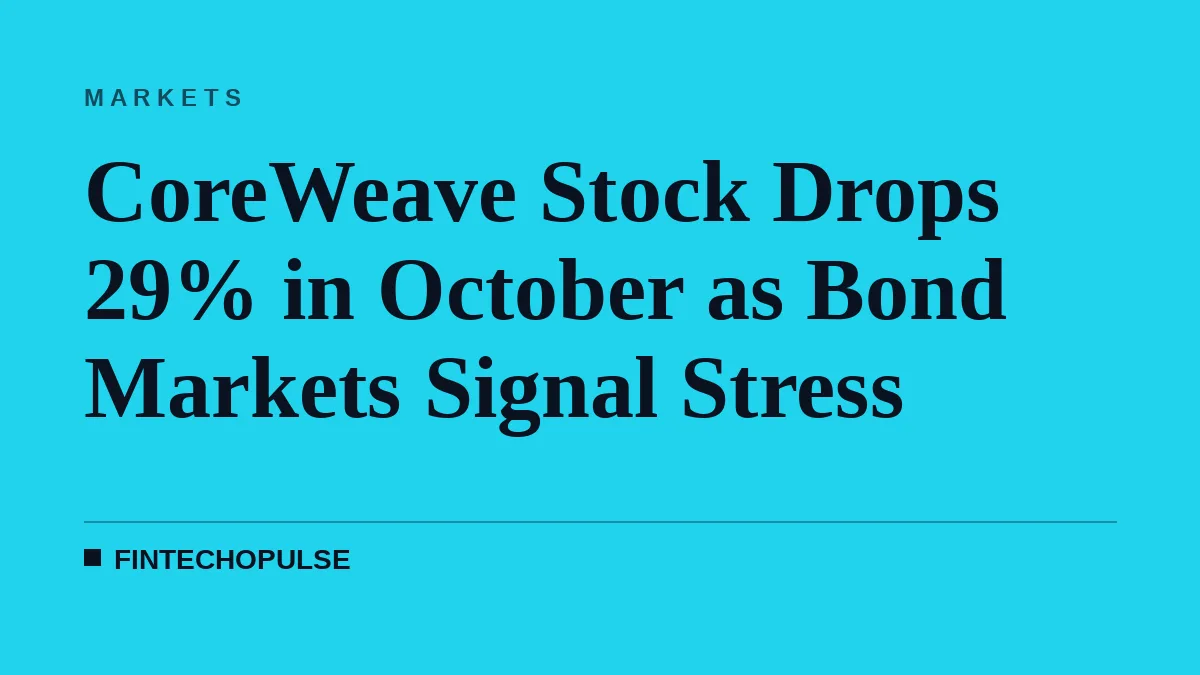 CoreWeave Stock Drops 29% in October as Bond Markets Signal Stress