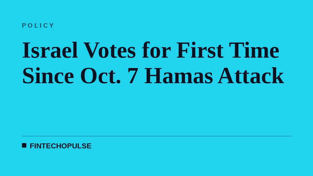 Israel Votes for First Time Since Oct. 7 Hamas Attack