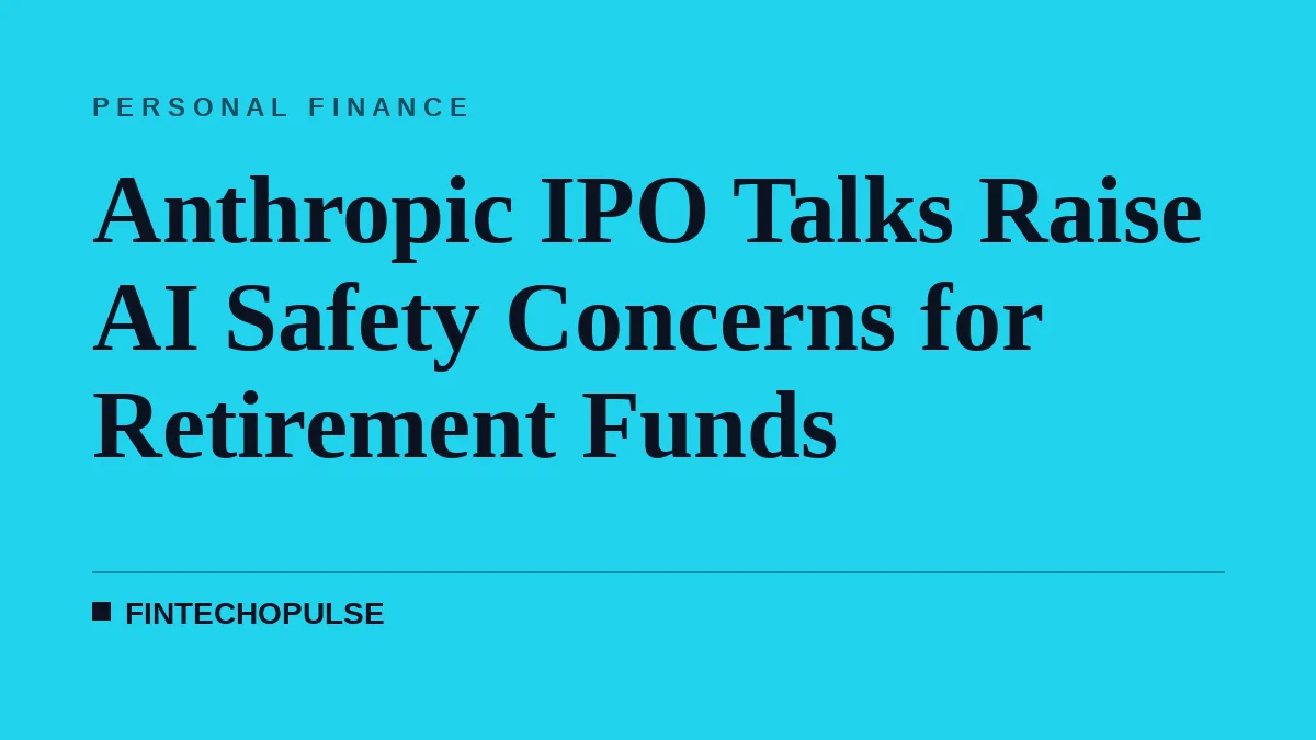 Anthropic IPO Talks Raise AI Safety Concerns for Retirement Funds