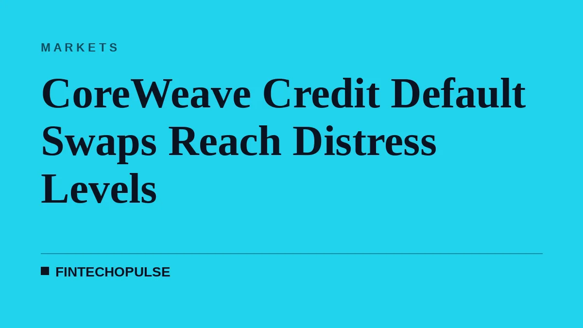 CoreWeave Credit Default Swaps Reach Distress Levels