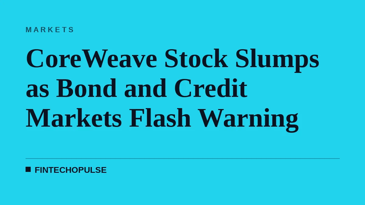 CoreWeave Stock Drops as Bond and Credit Markets Flash Warning