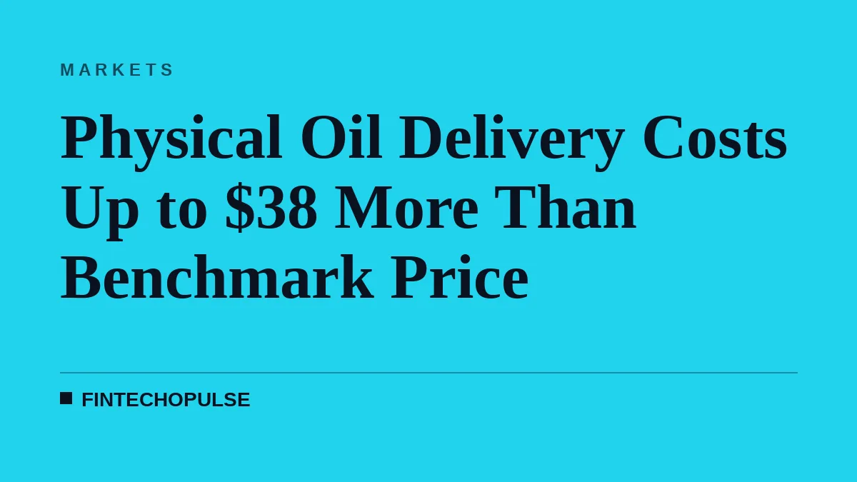 Physical Oil Delivery Costs Up to $38 More Than Benchmark Price