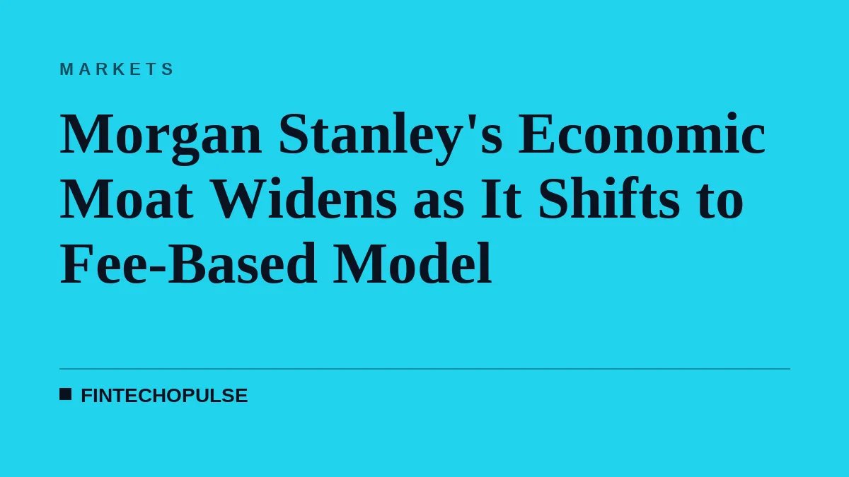 Morgan Stanley's Economic Moat Widens as It Shifts to Fee-Based Model