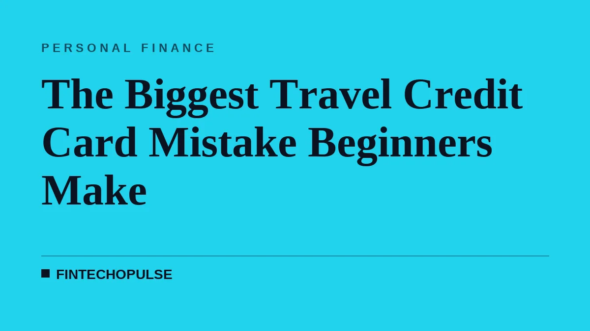The Biggest Travel Credit Card Mistake Beginners Make