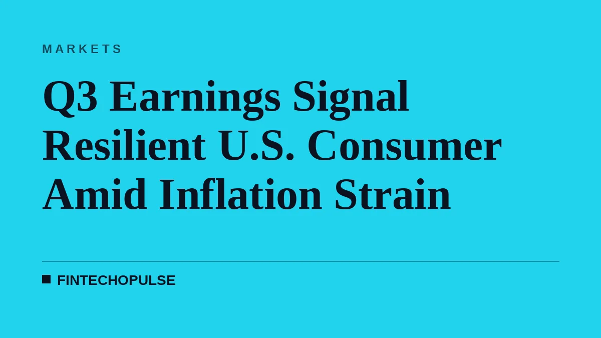 Q3 Earnings Signal Resilient U.S. Consumer Amid Inflation Strain