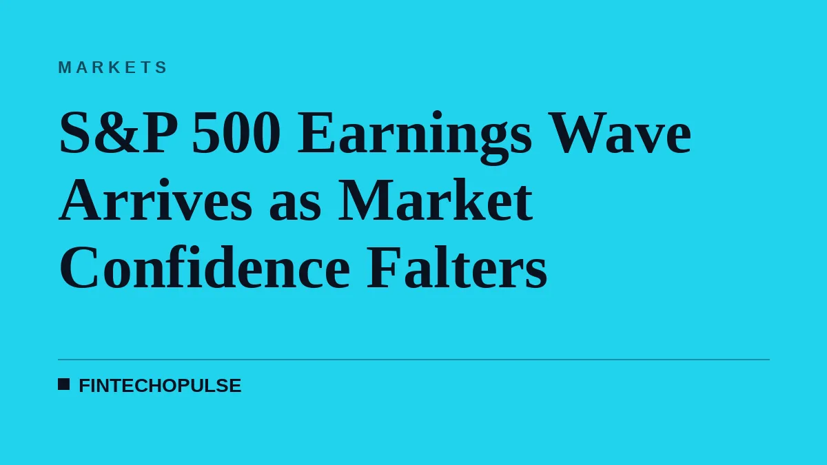 S&P 500 Earnings Wave Arrives as Market Confidence Falters