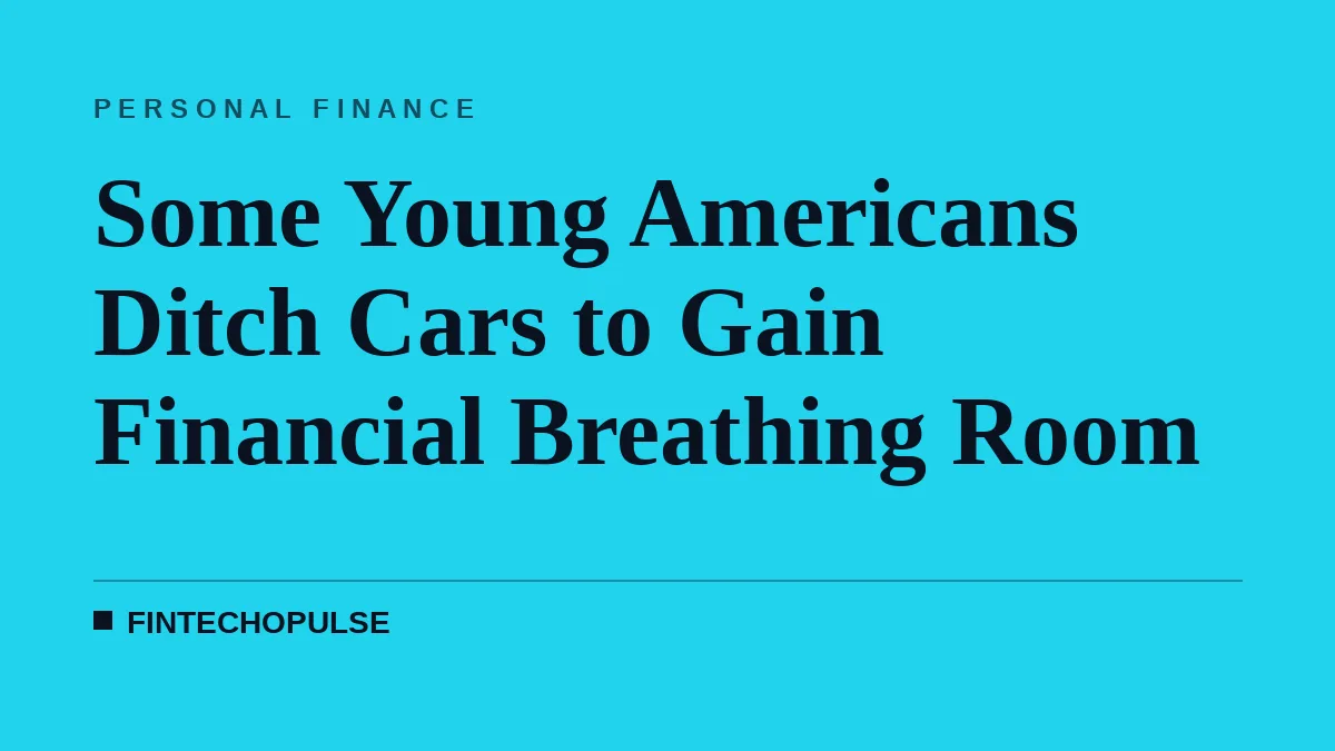 Some Young Americans Ditch Cars to Gain Financial Breathing Room