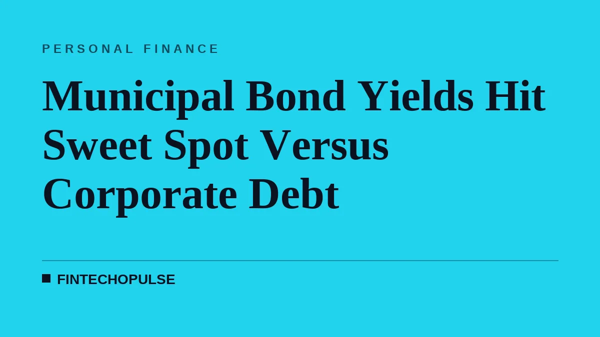 Municipal Bond Yields Hit Sweet Spot Versus Corporate Debt