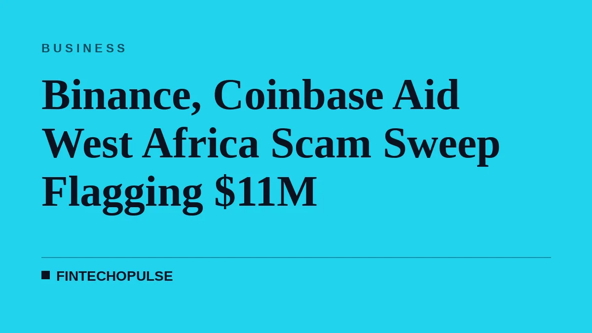 Binance, Coinbase Aid West Africa Scam Sweep Flagging $11M