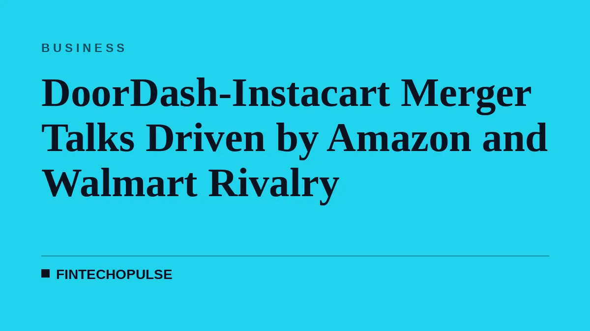 DoorDash-Instacart Merger Talks Driven by Amazon and Walmart Rivalry