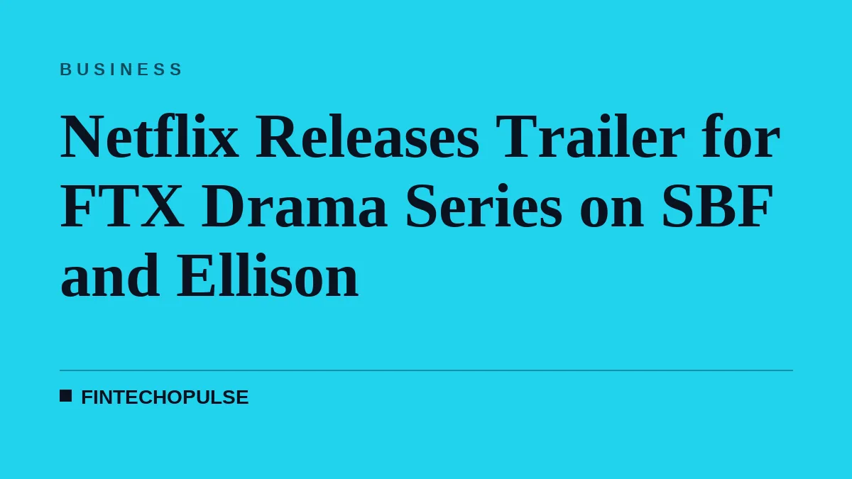 Netflix Releases Trailer for FTX Drama Series on SBF and Ellison