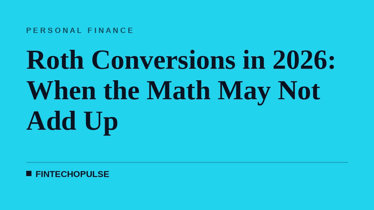 Roth Conversions in 2026: When the Math May Not Add Up