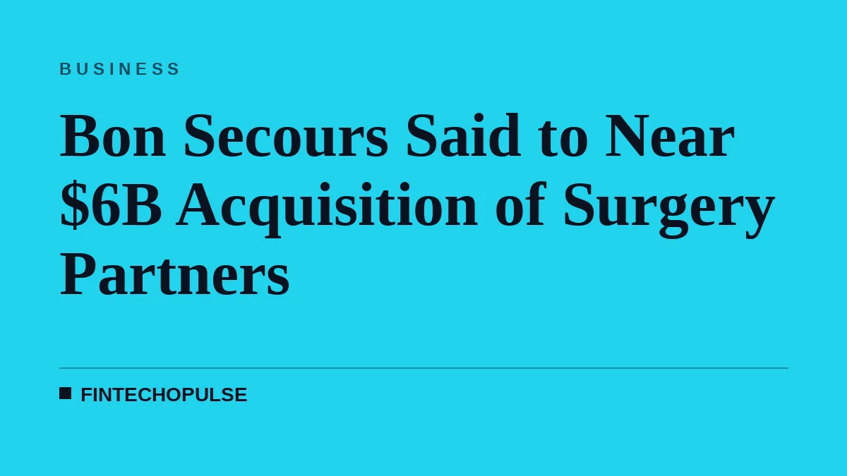 Bon Secours Said to Near $6B Acquisition of Surgery Partners