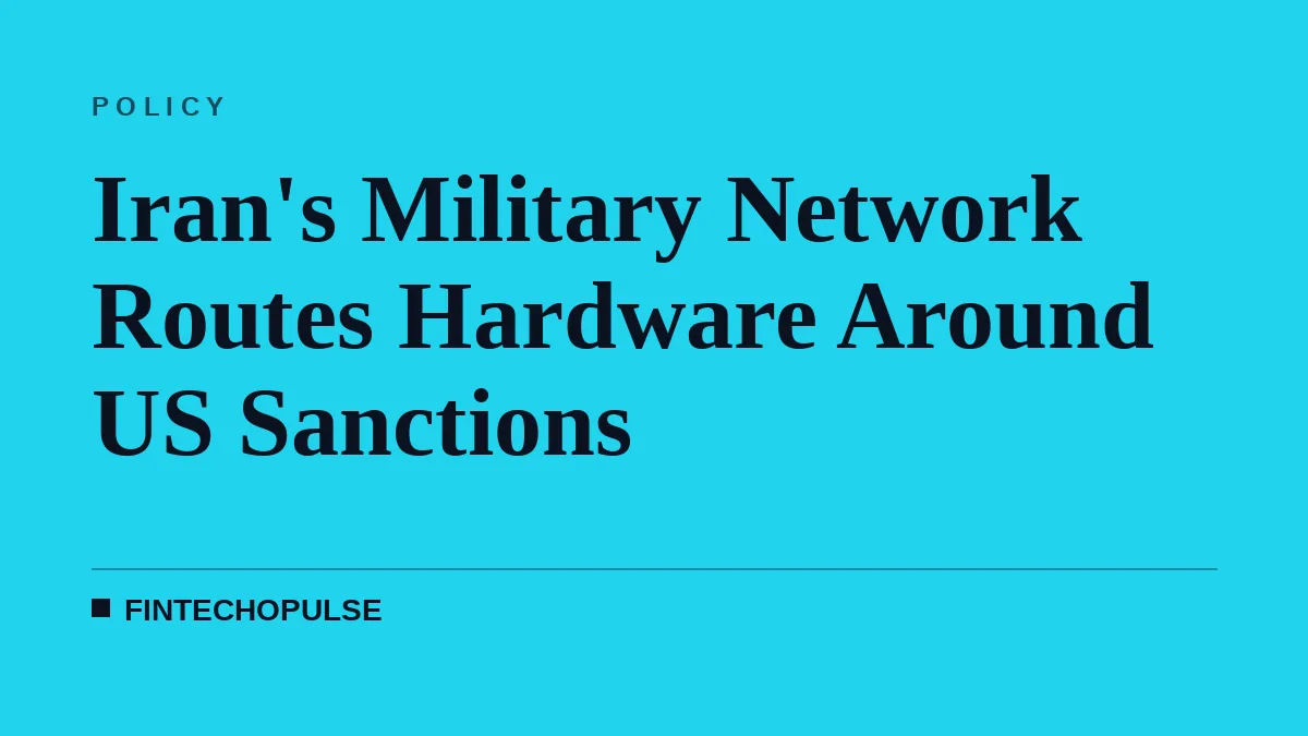 Iran's Military Network Routes Hardware Around US Sanctions