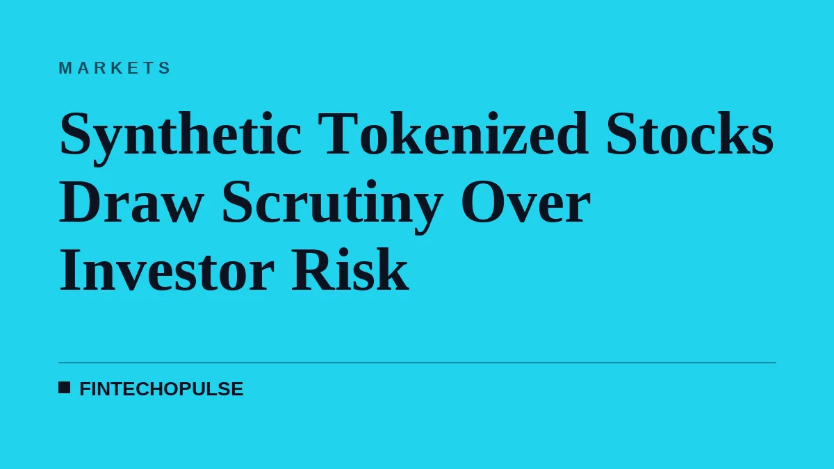 Synthetic Tokenized Stocks Draw Scrutiny Over Investor Risk
