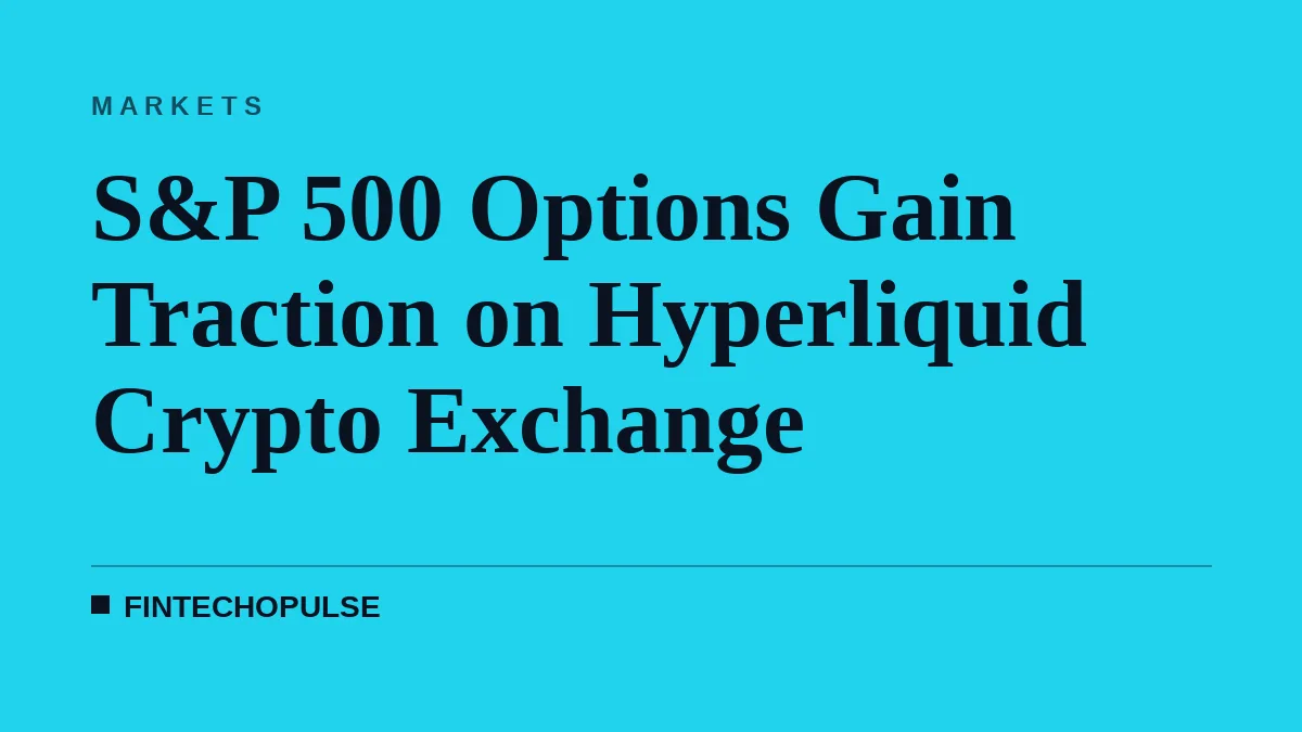 S&P 500 Options Gain Traction on Hyperliquid Crypto Exchange