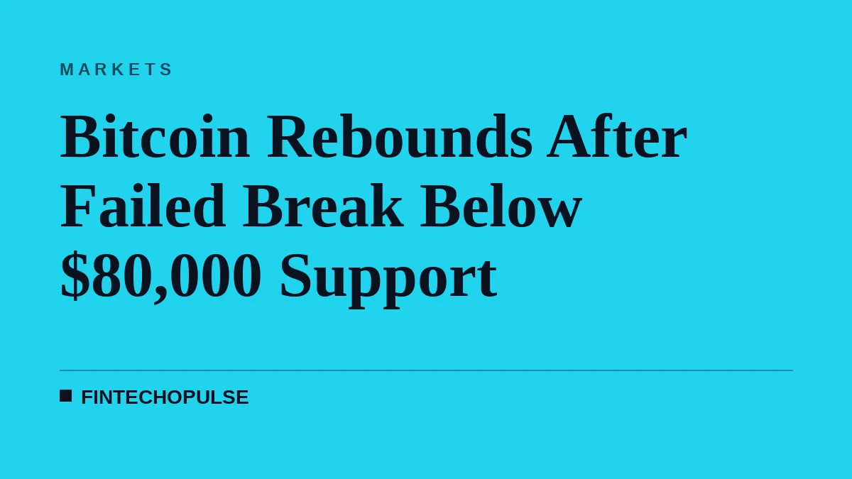 Bitcoin Rebounds After Failed Break Below $80,000 Support