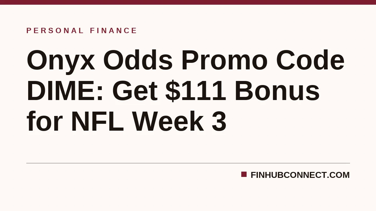Onyx Odds Promo Code DIME: Get $111 Bonus for NFL Week 3