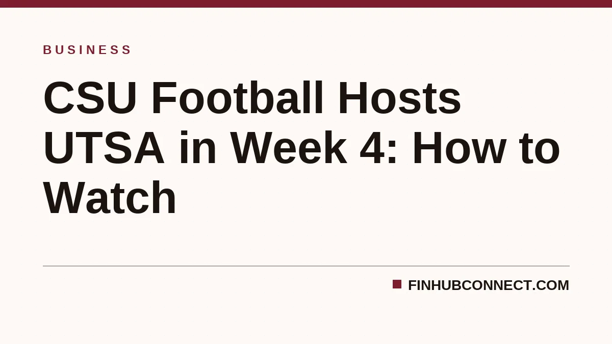 CSU Football Hosts UTSA in Week 4: How to Watch