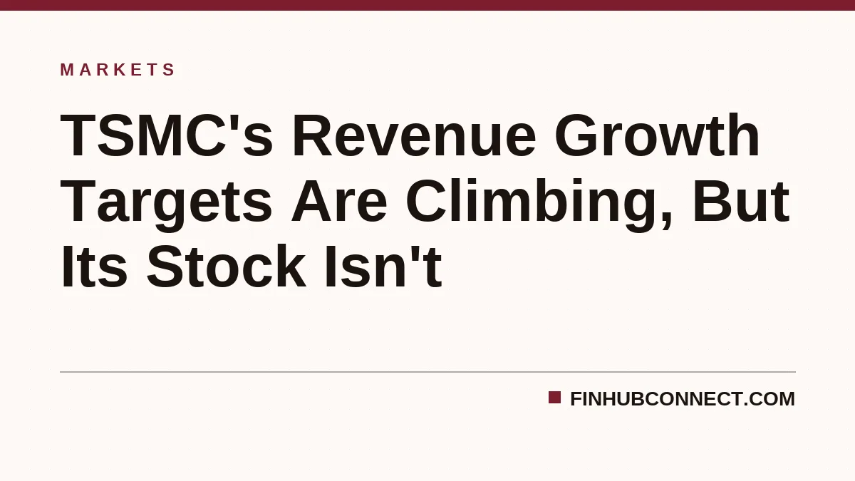 TSMC's Revenue Growth Targets Are Climbing, But Its Stock Isn't