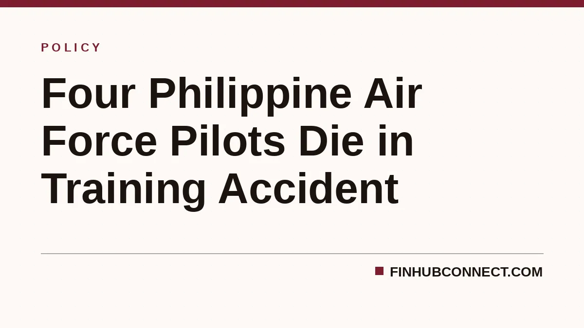 Four Philippine Air Force Pilots Die in Training Accident