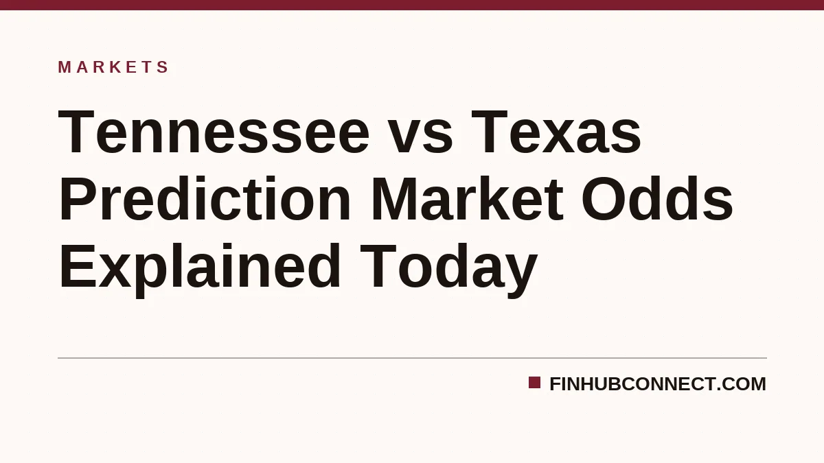 Tennessee vs Texas Prediction Market Odds Explained Today
