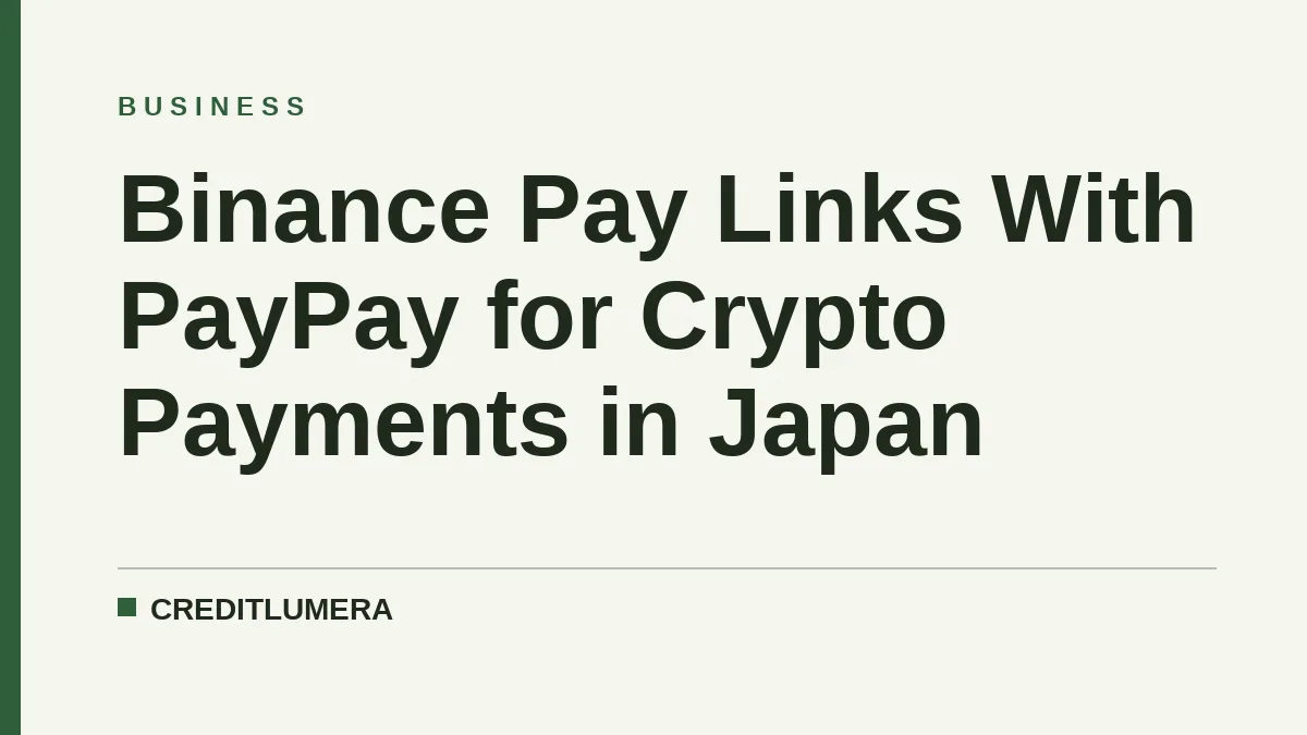 Binance Pay Links With PayPay for Crypto Payments in Japan