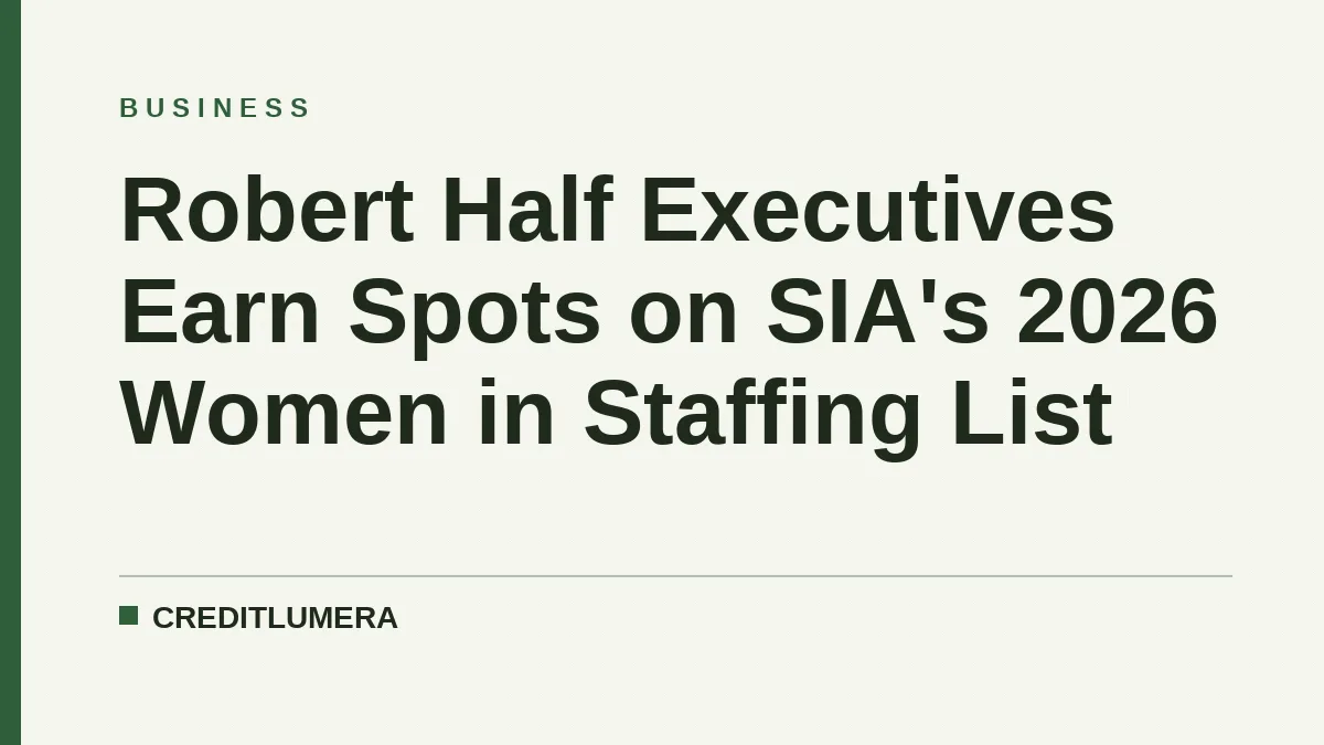 Robert Half Executives Earn Spots on SIA's 2026 Women in Staffing List