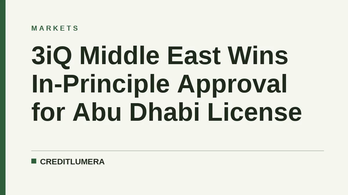3iQ Middle East Wins In-Principle Approval for Abu Dhabi License