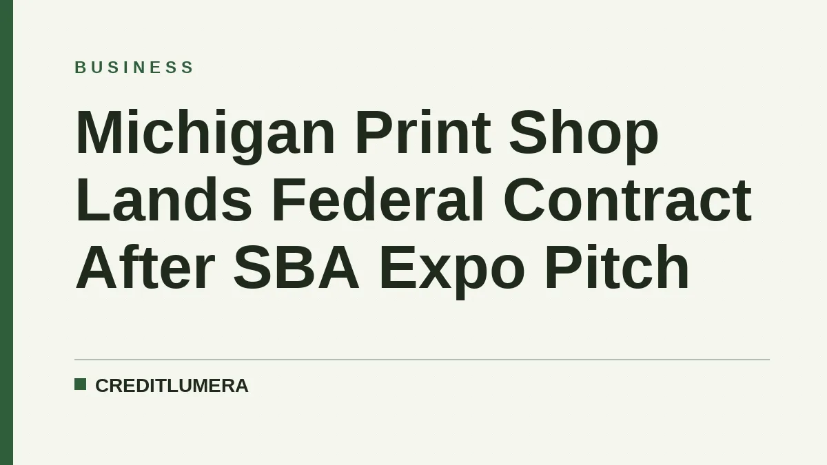 Michigan Print Shop Lands Federal Contract After SBA Expo Pitch