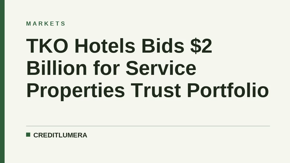 TKO Hotels Bids $2 Billion for Service Properties Trust Portfolio