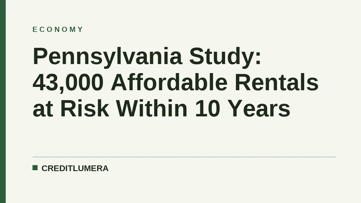 Pennsylvania Study: 43,000 Affordable Rentals at Risk Within 10 Years