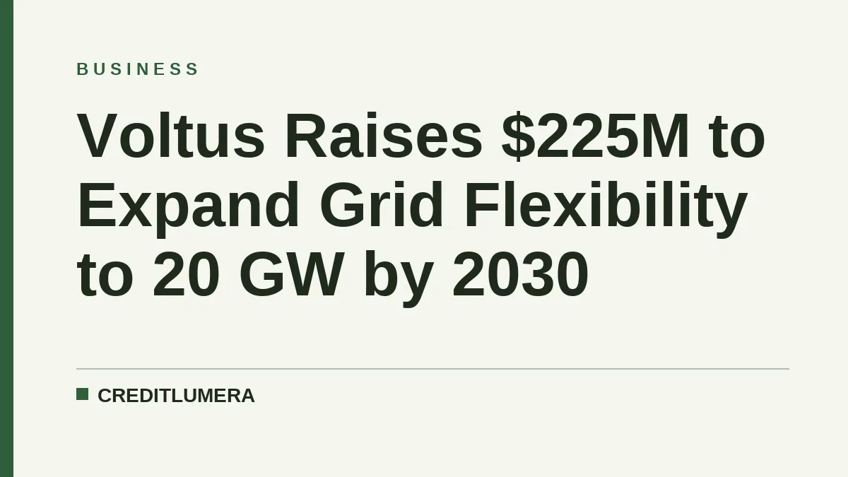 Voltus Raises $225M to Expand Grid Flexibility to 20 GW by 2030