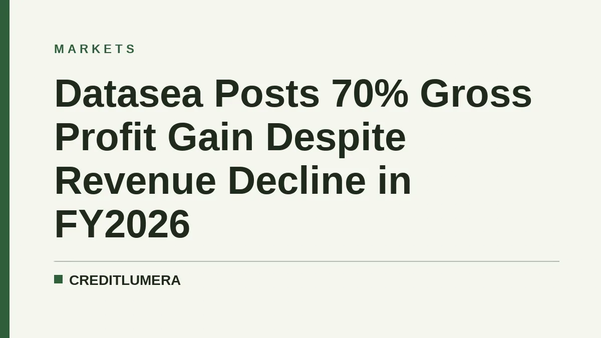 Datasea Posts 70% Gross Profit Gain Despite Revenue Decline in FY2026
