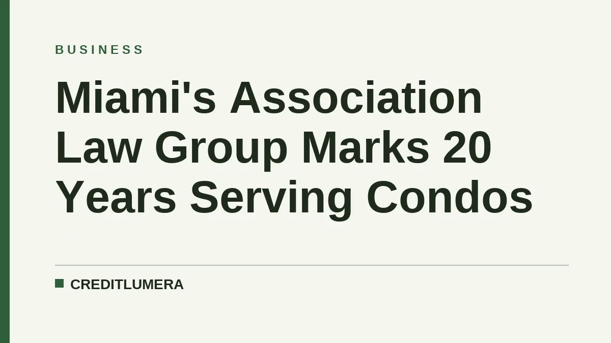 Miami's Association Law Group Marks 20 Years Serving Condos