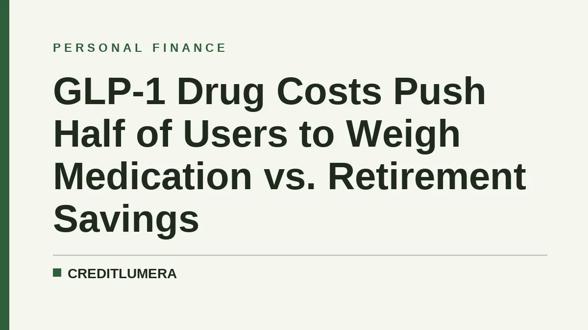 GLP-1 Drug Costs Push Half of Users to Weigh Medication vs. Retirement Savings