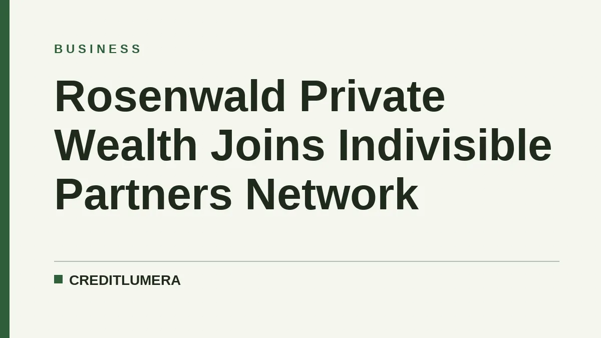 Rosenwald Private Wealth Joins Indivisible Partners Network