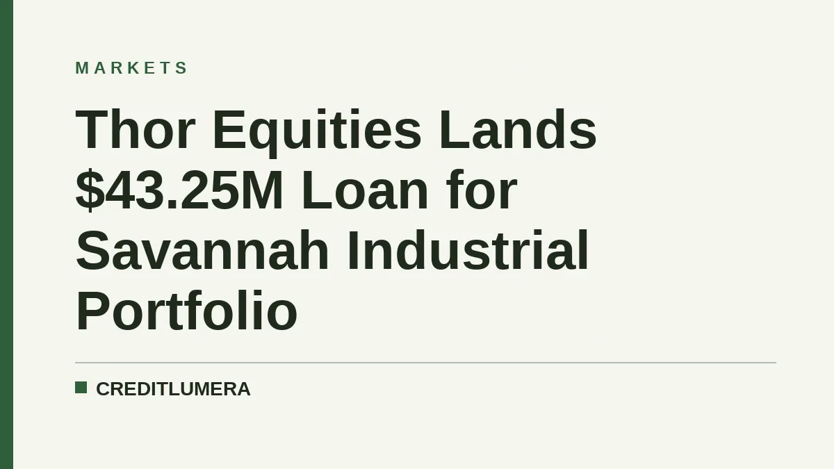 Thor Equities Lands $43.25M Loan for Savannah Industrial Portfolio