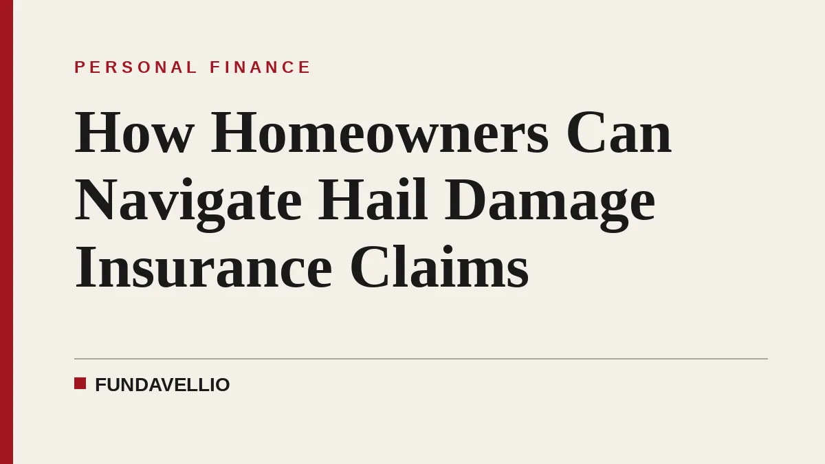 How Homeowners Can Navigate Hail Damage Insurance Claims