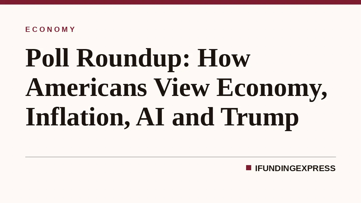 Poll Roundup: How Americans View Economy, Inflation, AI and Trump