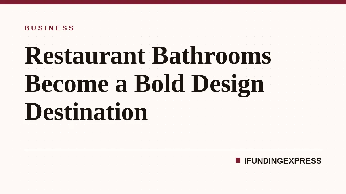 Restaurant Bathrooms Become a Bold Design Destination