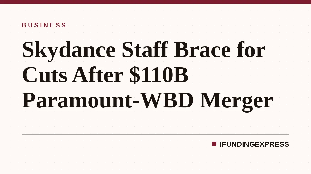 Skydance Staff Brace for Cuts After $110B Paramount-WBD Merger
