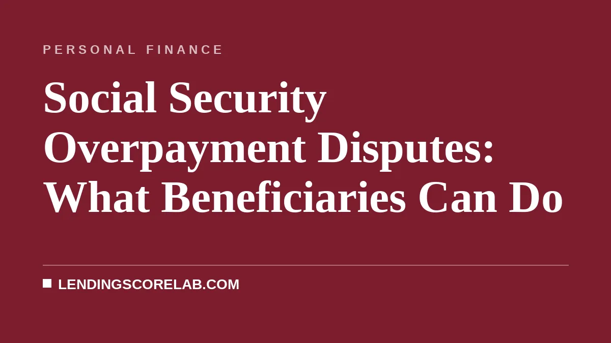Social Security Overpayment Disputes: What Beneficiaries Can Do