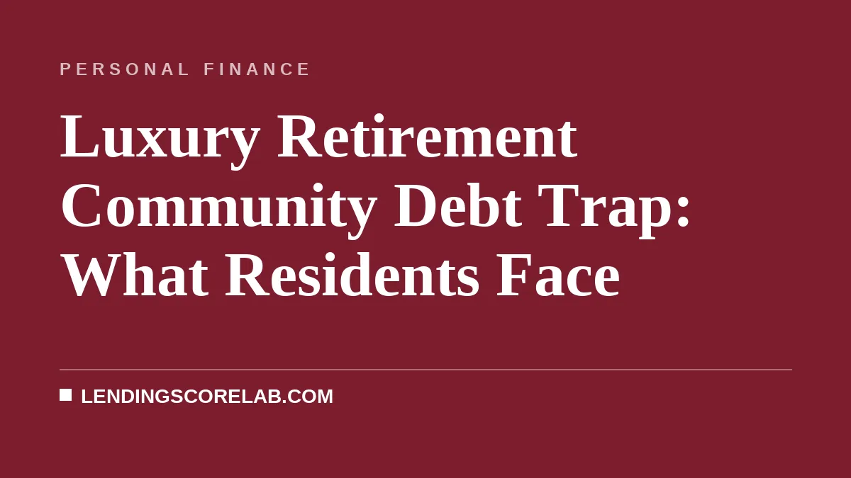 Luxury Retirement Community Debt Trap: What Residents Face